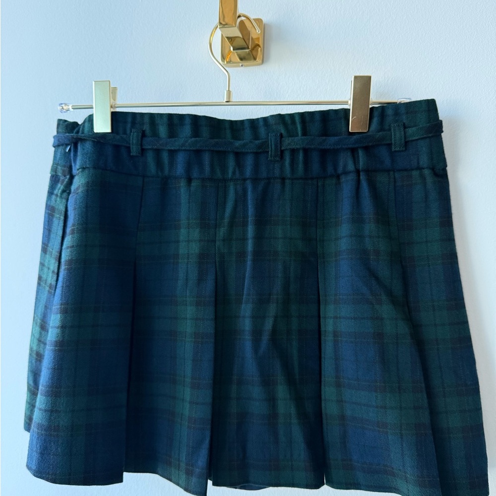 Hollister Tartan Mini Skirt in Green and Blue - Picture 2 of 3